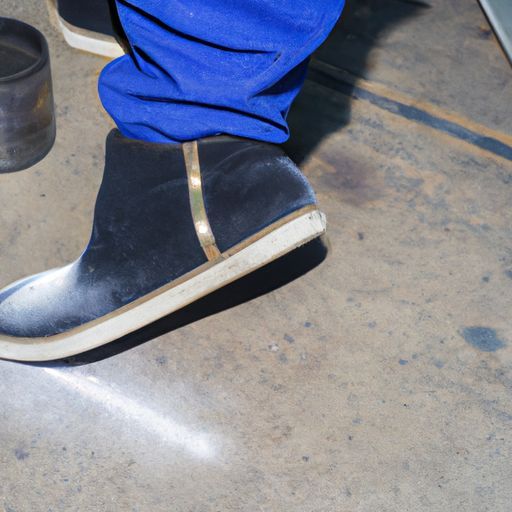 Copriscarpe da lavoro Protezione per le gambe per impieghi gravosi Saldatura Sicurezza industriale Saldatore Protezione per i piedi dalla saldatura in pelle colorata blu scintilla
