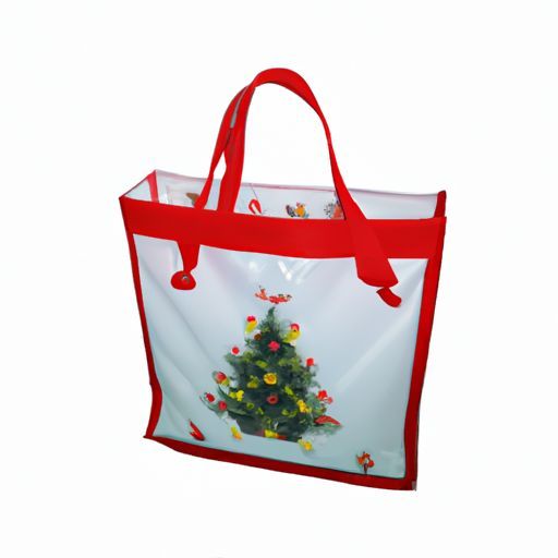 Borsa tote natalizia con coulisse regalo in tessuto non tessuto durevole con borsa Oem personalizzata economica all'ingrosso