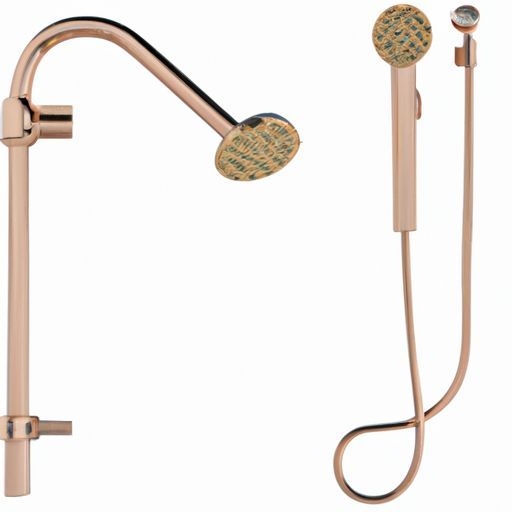 single handle shower and bathtub spray rain spout hot and cold water faucet microphone holder spare parts Brushed Rose Gold
