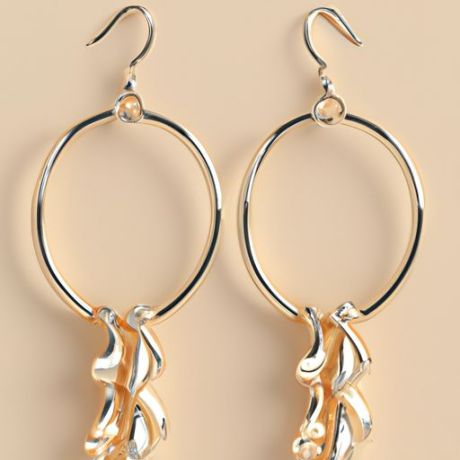 Plated Jewelry Stainless Steel earrings halloween Earings Women Bijoux en acier inoxydable Boucle d'oreille femme Twisted Hoop Earrings 18K Gold