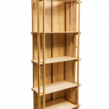 Estantería de bambú de madera maciza para almacenamiento, precio directo de fábrica de escritorio, estantería, encimera multicapa Simple moderna