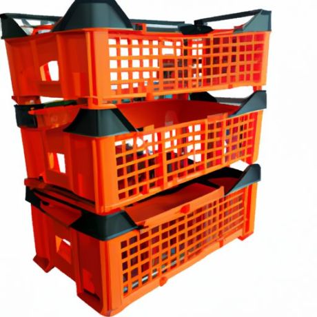 almacenamiento apilable logística de plástico cajas giratorias cajas apilables de rotación herramienta industrial en movimiento