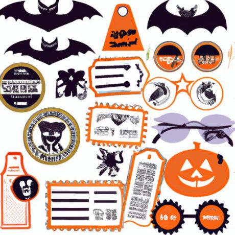 Sello Horror Bat Skull Props regalos sellos de juguete Adornos Accesorios de fiesta Pulsera Juguetes para niños Halloween Bolsa de calabaza Gafas de araña