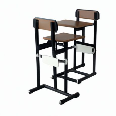 Cadeiras de banco de mesa para duas pessoas altas ajustáveis ​​estudo duplo de escola secundária