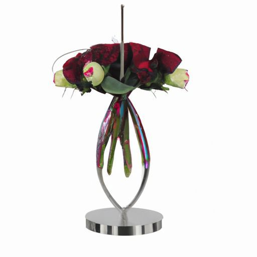 Blumenvase für Hotel-Bodenvase mit und Wohnzimmer-Tischdekoration, Metallvase, dekorativ, gehämmertes Aluminiummetall