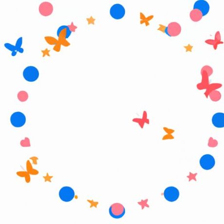 Rectangle cercle forme papillon coeur papier cercle confettis guirlande confettis banderoles Belle fête confettis