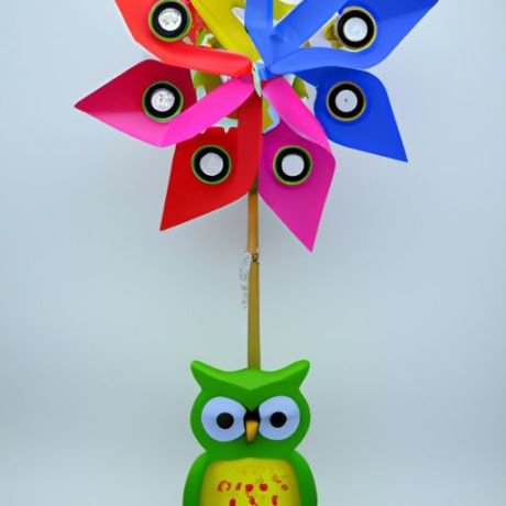 风车玩具糖果风扇糖果玩具旋转棒猫头鹰