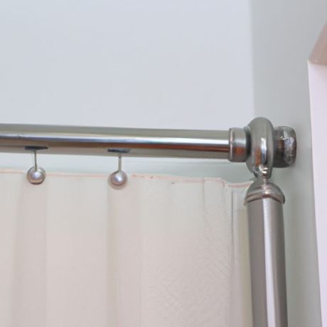 Batang penopang tirai mandi yang dapat disesuaikan dan tahan karat untuk pintu kamar mandi lemari grosir baja tahan karat karat