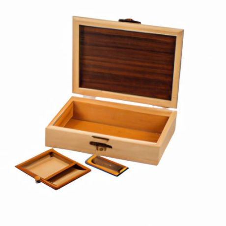 wood Stash Box with Built-In natural bamboo color Combo Lock & Accessories Stash Box Gift Kit Set Factory wholesale customization
