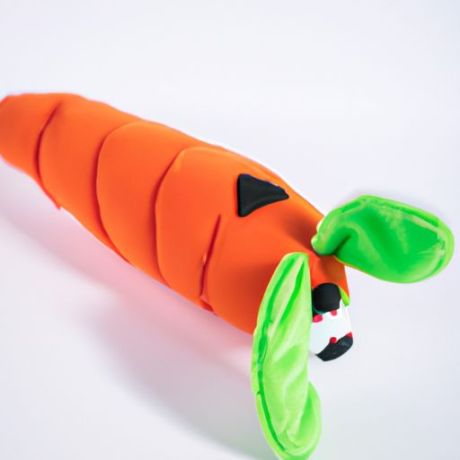 brinquedo novo design de cenoura para brinquedos de pelúcia para cachorrinhos e brinquedo interativo para dono de animais de estimação com som de guincho para mastigar