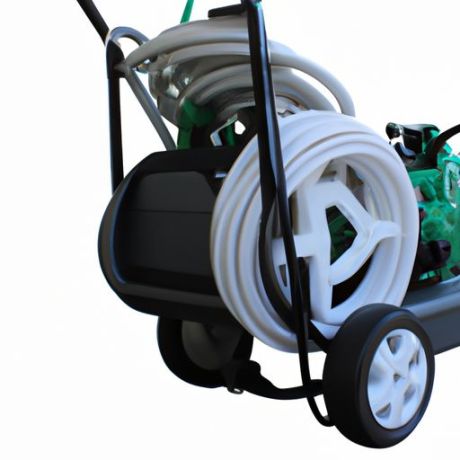 Water Hose Reel Cart with air conditioner hose Nozzle Heavy Duty Portable Easy Use Garden