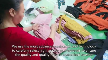 カスタム カーディガン 中国の工場フロア、加工衣料品牌