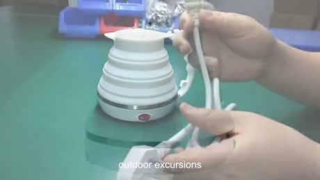 bouilloire de voyage avec étui, bouilloire de voyage en acier inoxydable avec un design pliable, meilleur exportateur chinois