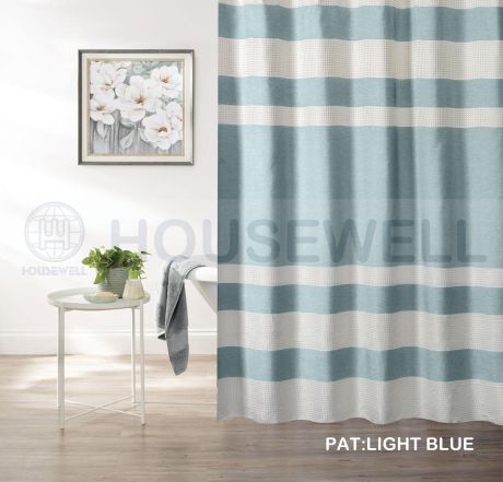 Solid Color Fabric Shower Room Curtain, Wipes Clean, Comfortable to touch