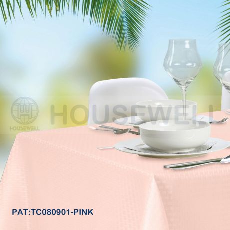 Jacquard 100% Polyester Table Cloths, machine washable and hand washable, Mildew Resistant , Heavy Duty